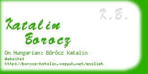 katalin borocz business card