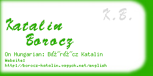 katalin borocz business card